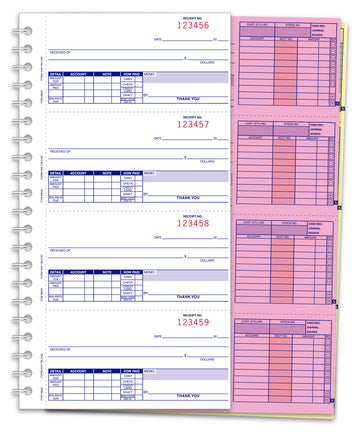Cash Receipt Books - 3-Part Short Copy